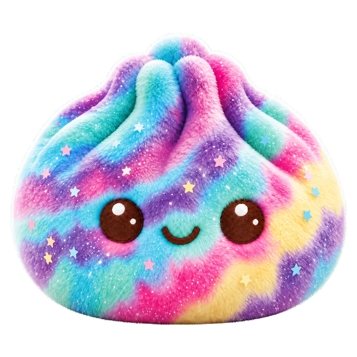 Rainbow Galaxy design of the cute giant cuddle plush