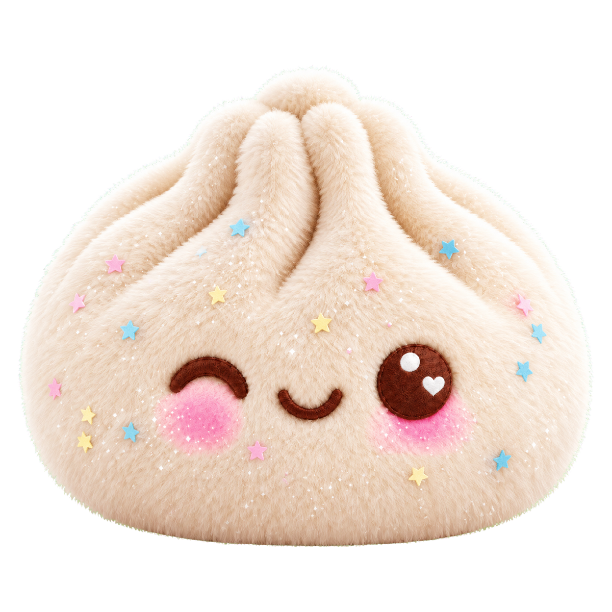Cream Wink design of the cute giant cuddle plush